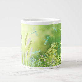 Caneca De Café Grande Dragonfly Meadow