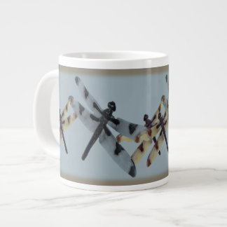 Caneca De Café Grande Dragonistas com amarelo/azul/castanho
