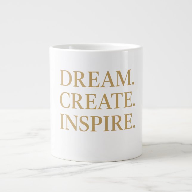 Caneca De Café Grande "Dream. Create ." (Frente)