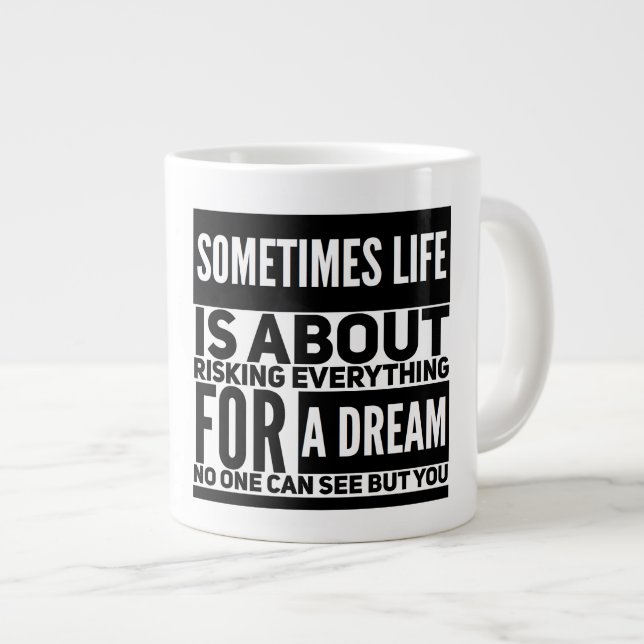 Caneca De Café Grande Dream Jumbo Mug (Frente Esquerda)