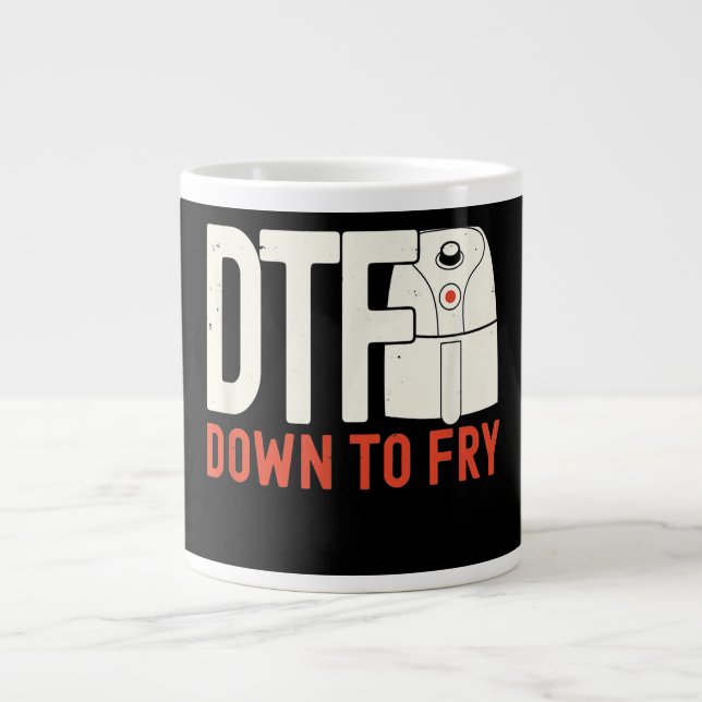 Caneca De Café Grande DTF Dowl para fritar| Presente Retroativo em Frang (Frente)
