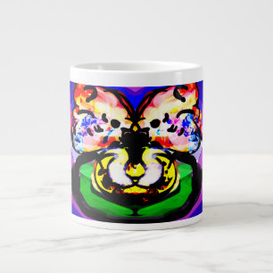 Caneca De Café Grande Duas pombas primavera