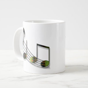 Caneca De Café Grande Dubstep Notes Specialty Mug