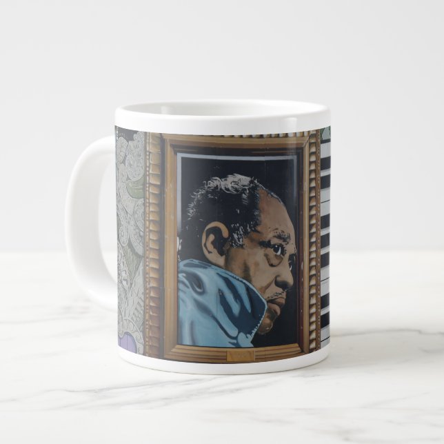 Caneca De Café Grande Duke Ellington Wall Mural, icônico ponto de referê (Frente Esquerda)