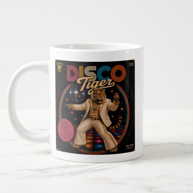 Caneca De Café Grande Duo de Tigre Disco (Esquerda)