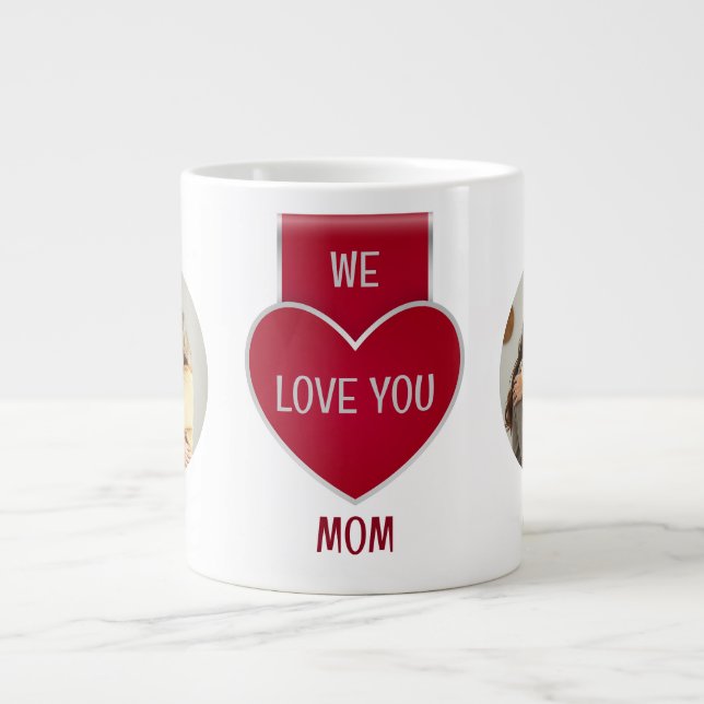 Caneca De Café Grande Duo, Nós Te Amo Mamãe Jumbo Mug (Frente)