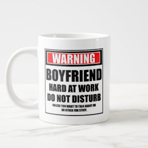 Caneca De Café Grande Duro De Advertência No Trabalho Não Incomodar