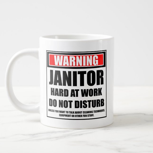 Caneca De Café Grande Duro De Aviso No Trabalho Não Incomodar (Esquerda)