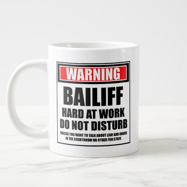 Caneca De Café Grande Duro De Aviso No Trabalho Não Incomodar (Esquerda)