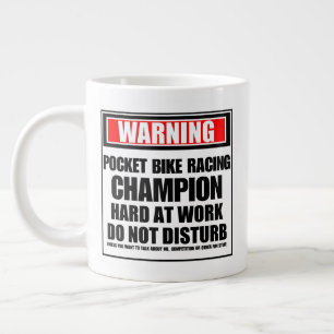 Caneca De Café Grande Duro De Campeão De Corrida De Bicicleta De Bolso
