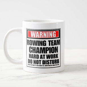 Caneca De Café Grande Duro De Campeão De Equipe De Alerta No Trabalho