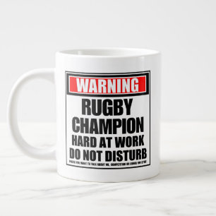 Caneca De Café Grande Duro De Campeão De Rugby No Trabalho Não Incomod