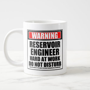 Caneca De Café Grande Duro De Engenheiro De Reservatório De Aviso No Tr