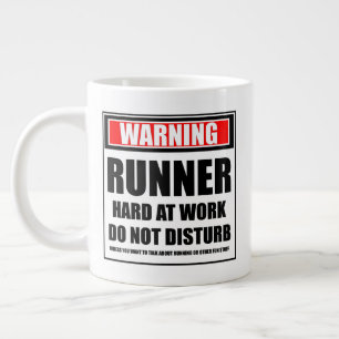 Caneca De Café Grande Duro De Execução De Aviso No Trabalho Não Incomoda