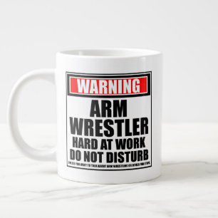 Caneca De Café Grande Duro De Lutador De Braço No Trabalho Não Incomod