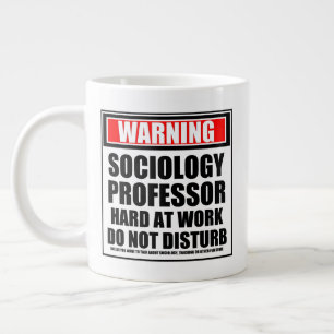 Caneca De Café Grande Duro De Professor De Sociologia No Trabalho