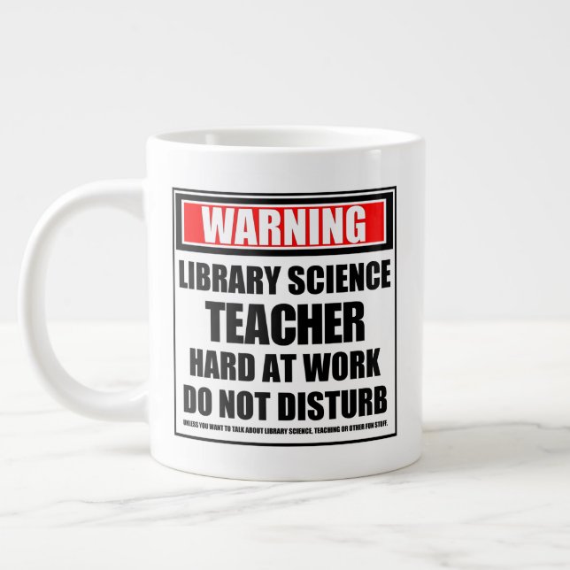 Caneca De Café Grande Duro De Professores De Ciência Da Biblioteca De Al (Esquerda)