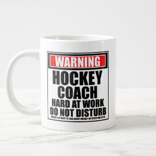 Caneca De Café Grande Duro De Treinador De Hóquei No Trabalho Não Inco