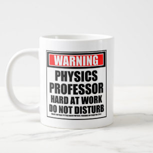 Caneca De Café Grande Duro Do Professor De Física De Alerta No Trabalho