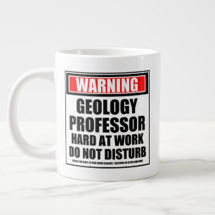 Caneca De Café Grande Duro Do Professor De Geologia De Alerta No Trabalh