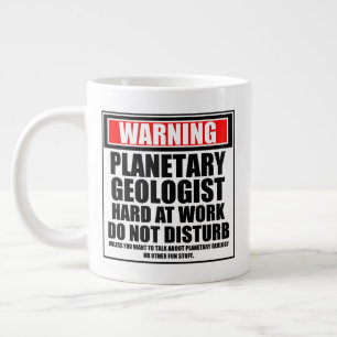 Caneca De Café Grande Duro Geológico Planetário de Alerta no Trabalho