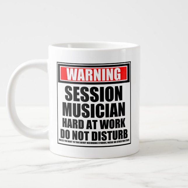 Caneca De Café Grande Duro Musical Da Sessão De Aviso No Trabalho (Esquerda)