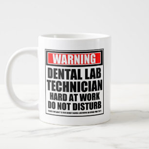 Caneca De Café Grande Duro Técnico De Laboratório Dental No Trabalho