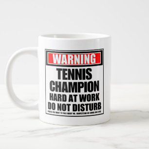 Caneca De Café Grande Duro Tênis Champion de aviso no trabalho