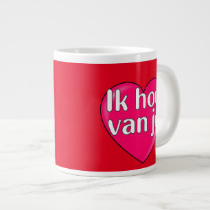Caneca De Café Grande Dutch - Eu te amo