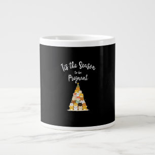 Caneca De Café Grande É a Época de Grávida Árvore de Natal Bonita Homens