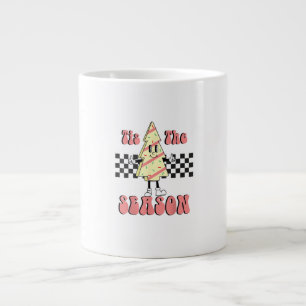 Caneca De Café Grande É a Temporada Árvore de Natal Groovy Retro Debbie
