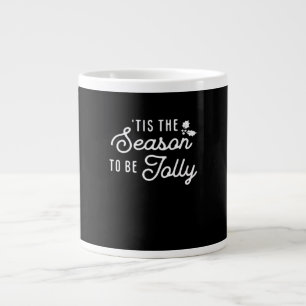 Caneca De Café Grande É a Temporada de Estilo Retro Alegre
