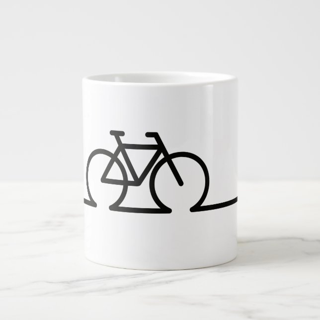 Caneca De Café Grande E fiets oplaadpunt lader symbool. Acculader (Frente)