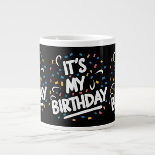 Caneca De Café Grande É Meu Aniversário Para Meninos Meninas Crianças Ho