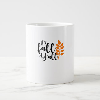 Caneca De Café Grande É outono Y'all, Pumpkin Spice, Autumn Leaves, Hal