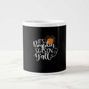 Caneca De Café Grande É Pumpkin Season Y’all Engraçado Trendy