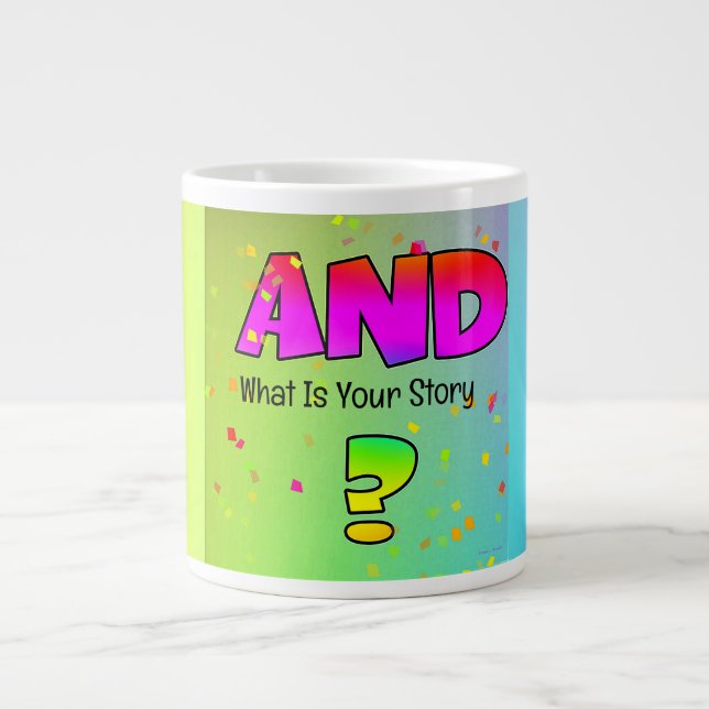Caneca De Café Grande E Qual É A Sua História? (Frente)
