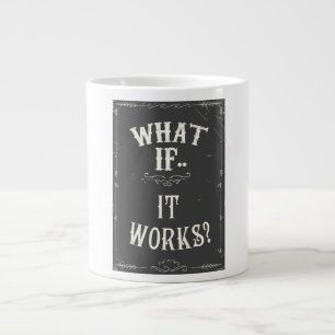 Caneca De Café Grande E se... Der certo? Citação Inspiradora