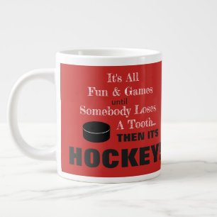 Caneca De Café Grande É tudo diversão e jogos...então é HÓQUEI!