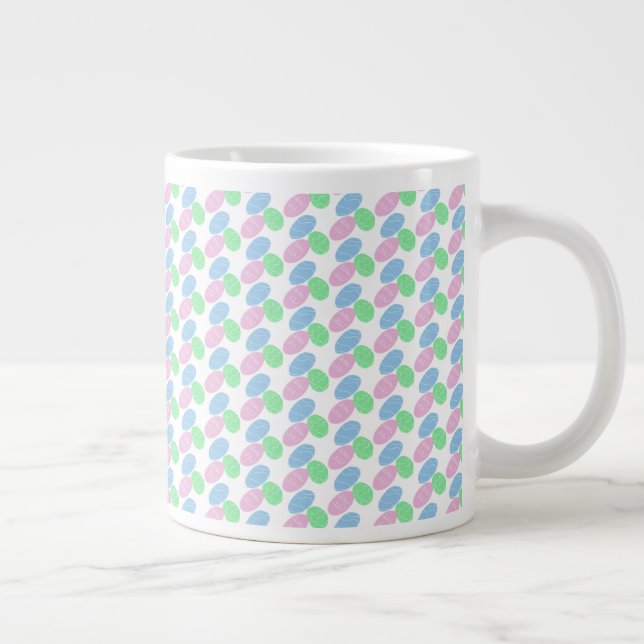Caneca De Café Grande Easter Eggs Doodles  (Direita)