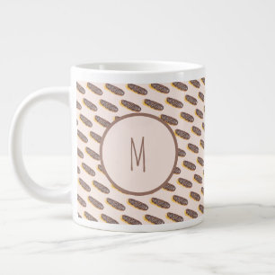 Caneca De Café Grande Eclairs Donuts Divertidos Caprichosos Doces Aquare