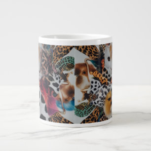 Caneca De Café Grande Eclectic Animal Print Specialty Jumbo Mug