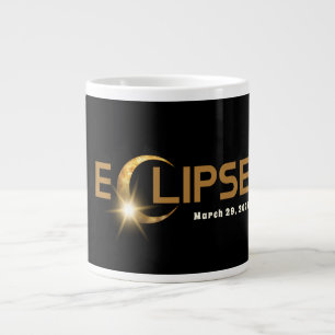 Caneca De Café Grande Eclipse Solar American Event 3/29/2025 Coffee Mug
