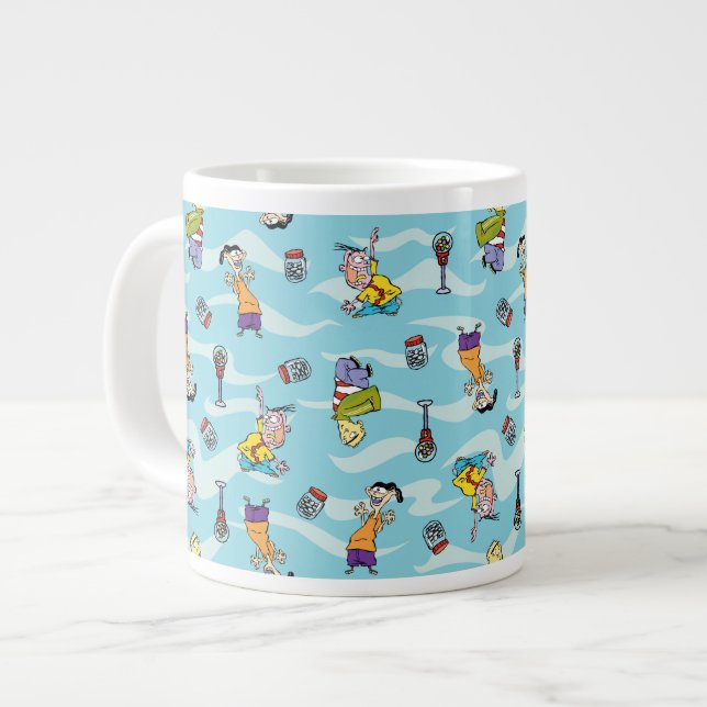 Caneca De Café Grande Ed, Edd, Eddy Pattern (Frente Esquerda)