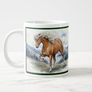 Caneca De Café Grande Edda Silver bay Icelandic Horse nas Montanhas S