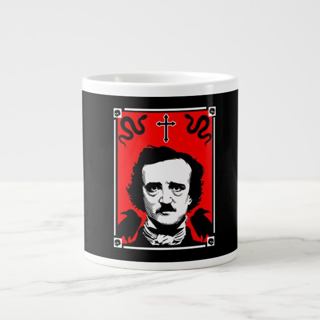 Caneca De Café Grande Edgar Allan Poe Original (Frente)