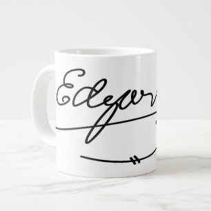 Caneca De Café Grande Edgar Allen Poe Signature