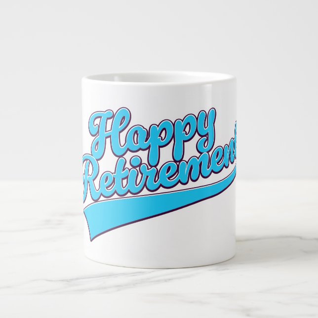 Caneca De Café Grande Edição Azul de Reforma Feliz (Frente)