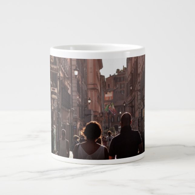Caneca De Café Grande Edifícios de Nápoles (Frente)