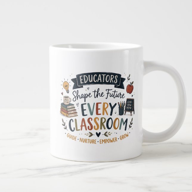 Caneca De Café Grande Educadores Moldam o Futuro (Direita)